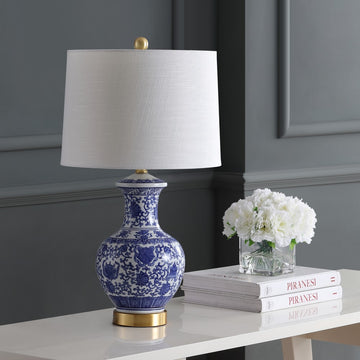 Jennifer 25.25" Ceramic/Metal LED Table Lamp